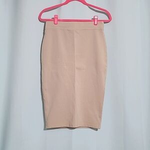 Tan Pencil Skirt